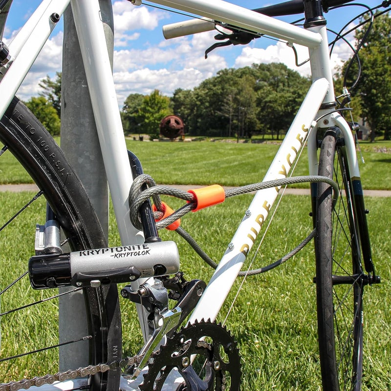 Kryptonite Kryptolok Mini-7 Bike U-Lock with Cable, Heavy Duty Anti-Theft Bicycle U Lock, 12.7mm Shackle and 10mm x4ft Length Security Cable with Mounting Bracket and Keys - Image 5